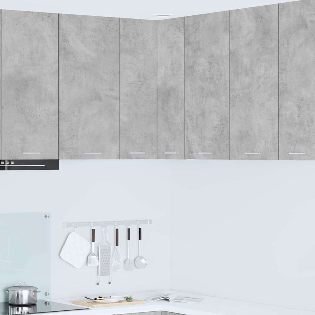 vidaXL Mueble colgante Riga Gris Concreto y 57 x 57 x 80 cm