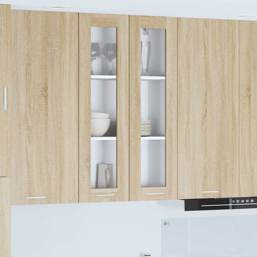 vidaXL Mueble colgante con puerta Riga Roble Sonoma 60 x 31 x 100 cm