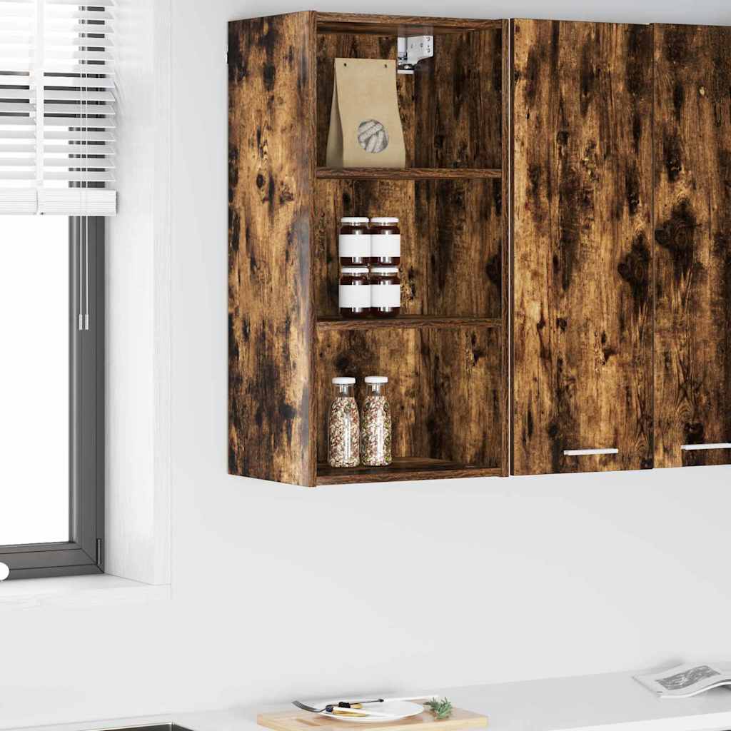 vidaXL Mueble colgante Riga Roble ahumado 40 x 29,5 x 80 cm