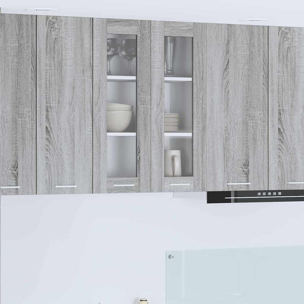 vidaXL Mueble colgante con puerta Riga Gris Sonoma 60 x 31 x 80 cm