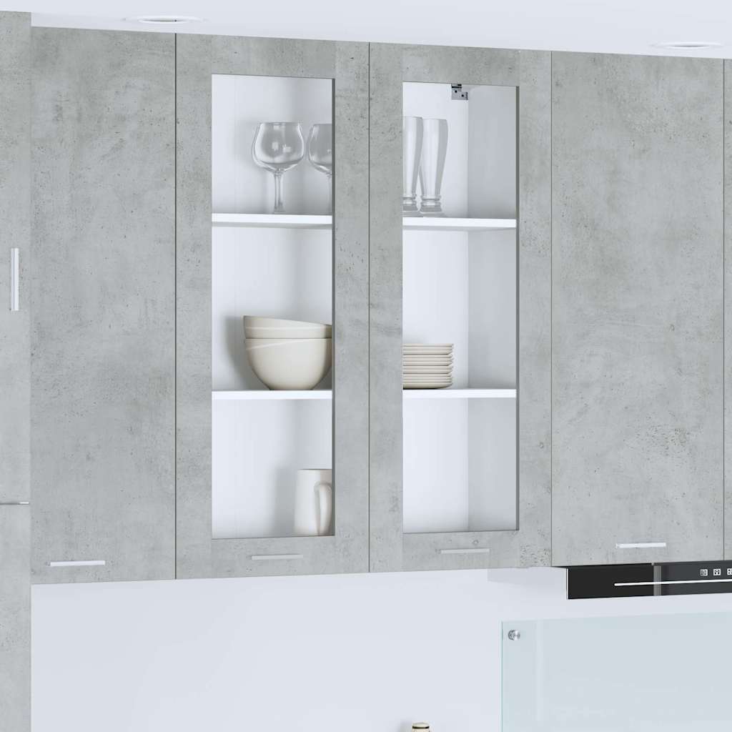 vidaXL Mueble colgante con puerta Riga Gris Concreto 80 x 31 x 100 cm