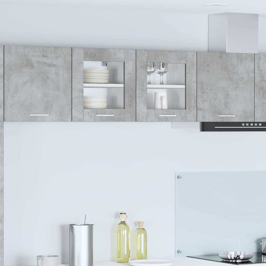 vidaXL Mueble colgante con puerta Riga Gris Concreto 40 x 31 x 40 cm