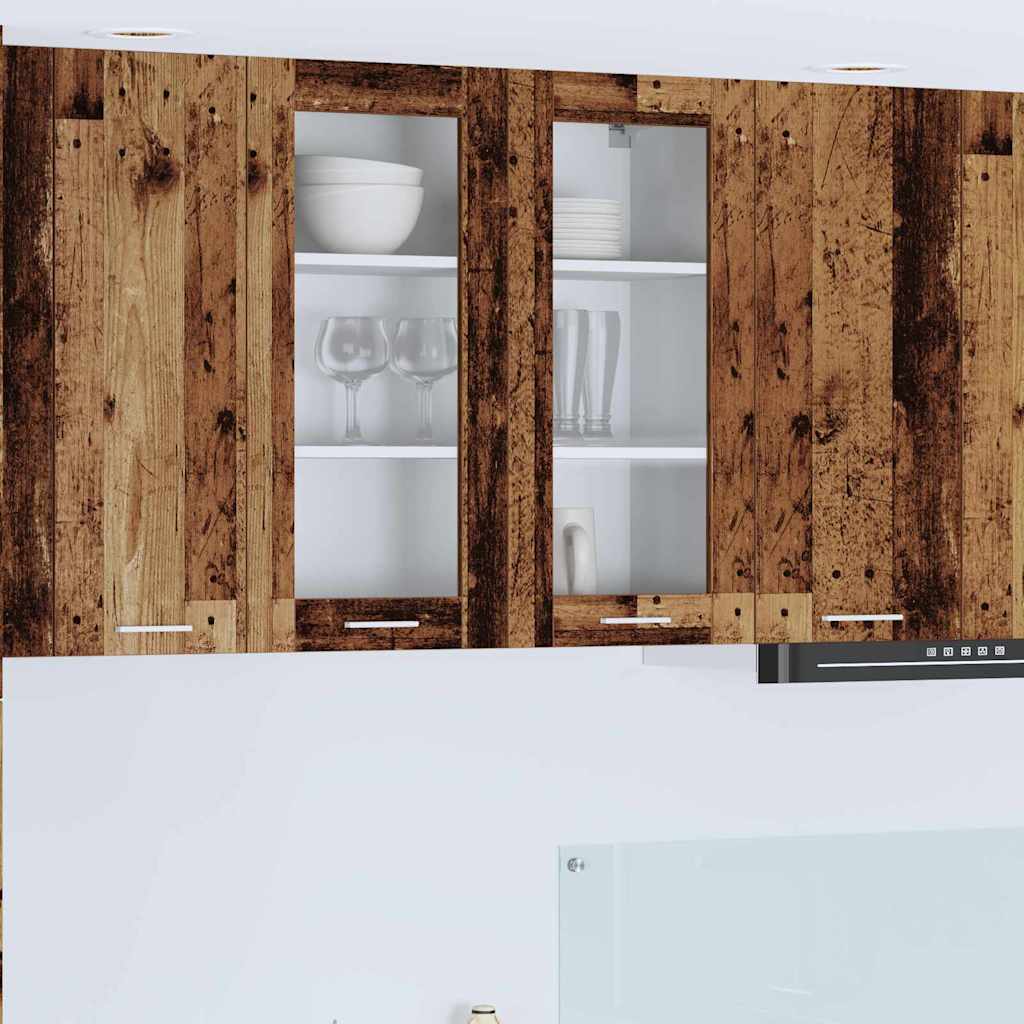 vidaXL Mueble colgante con puerta Riga Madera Vieja 80 x 31 x 80 cm