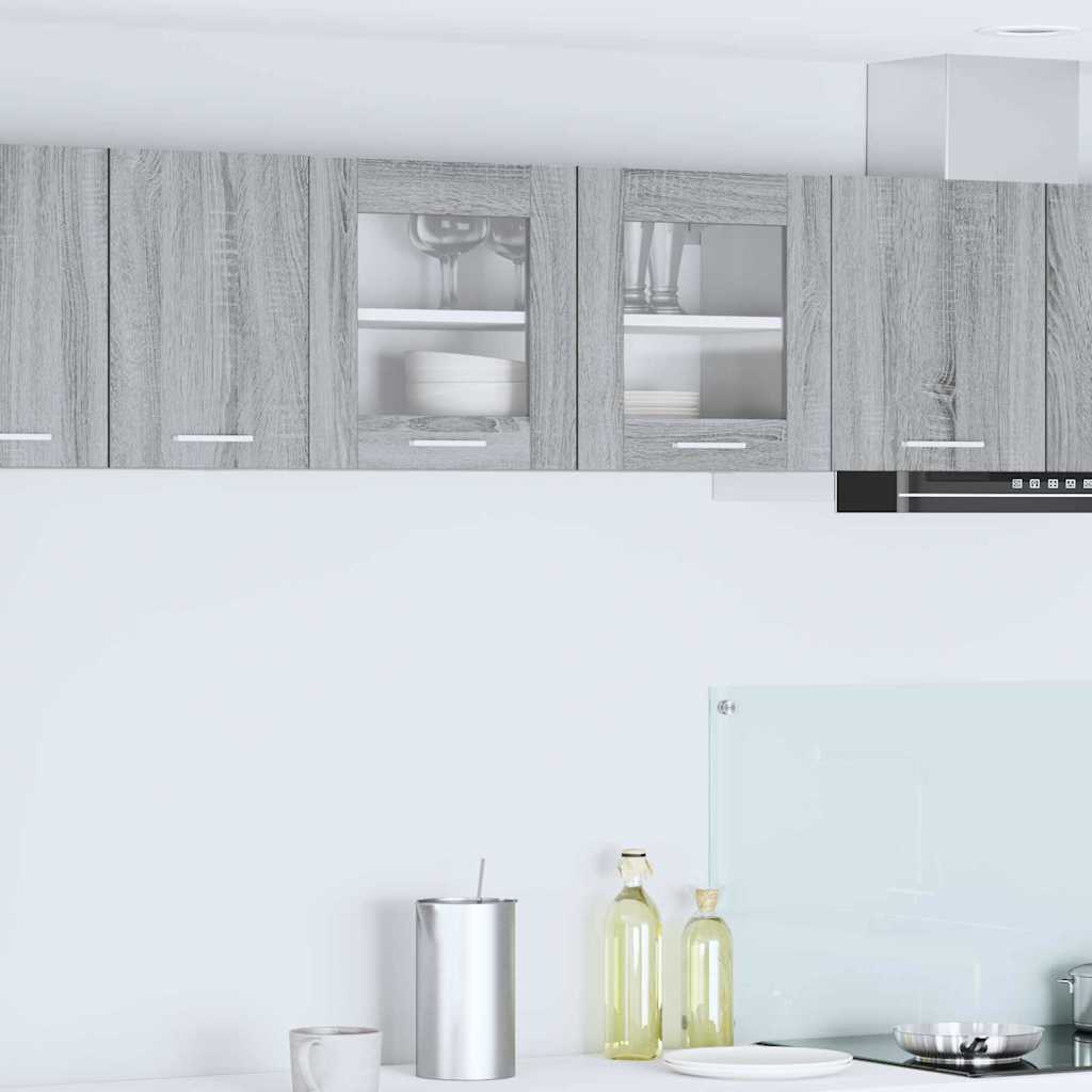 vidaXL Mueble colgante con puerta Riga Gris Sonoma y 80 x 31 x 40 cm