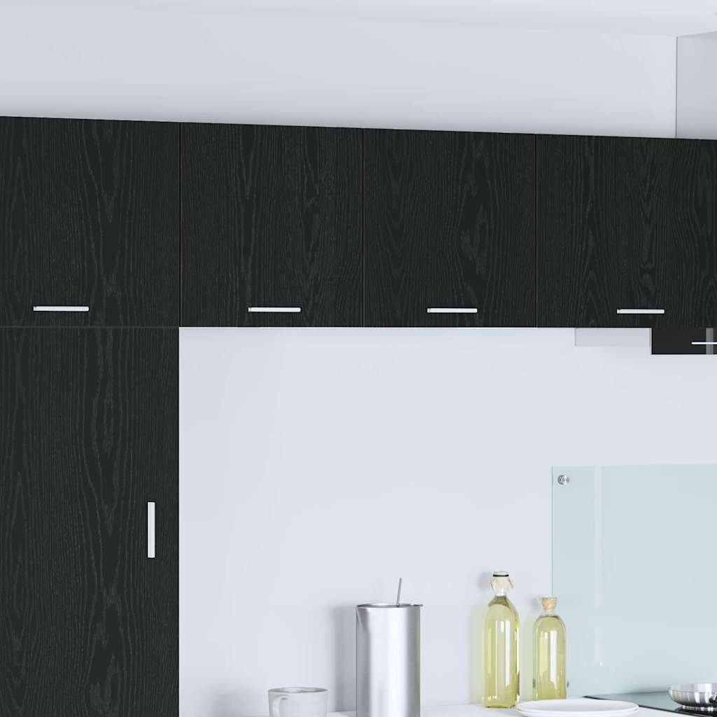vidaXL Mueble colgante Riga 2 pcs Roble Negro y 40 x 31 x 40 cm