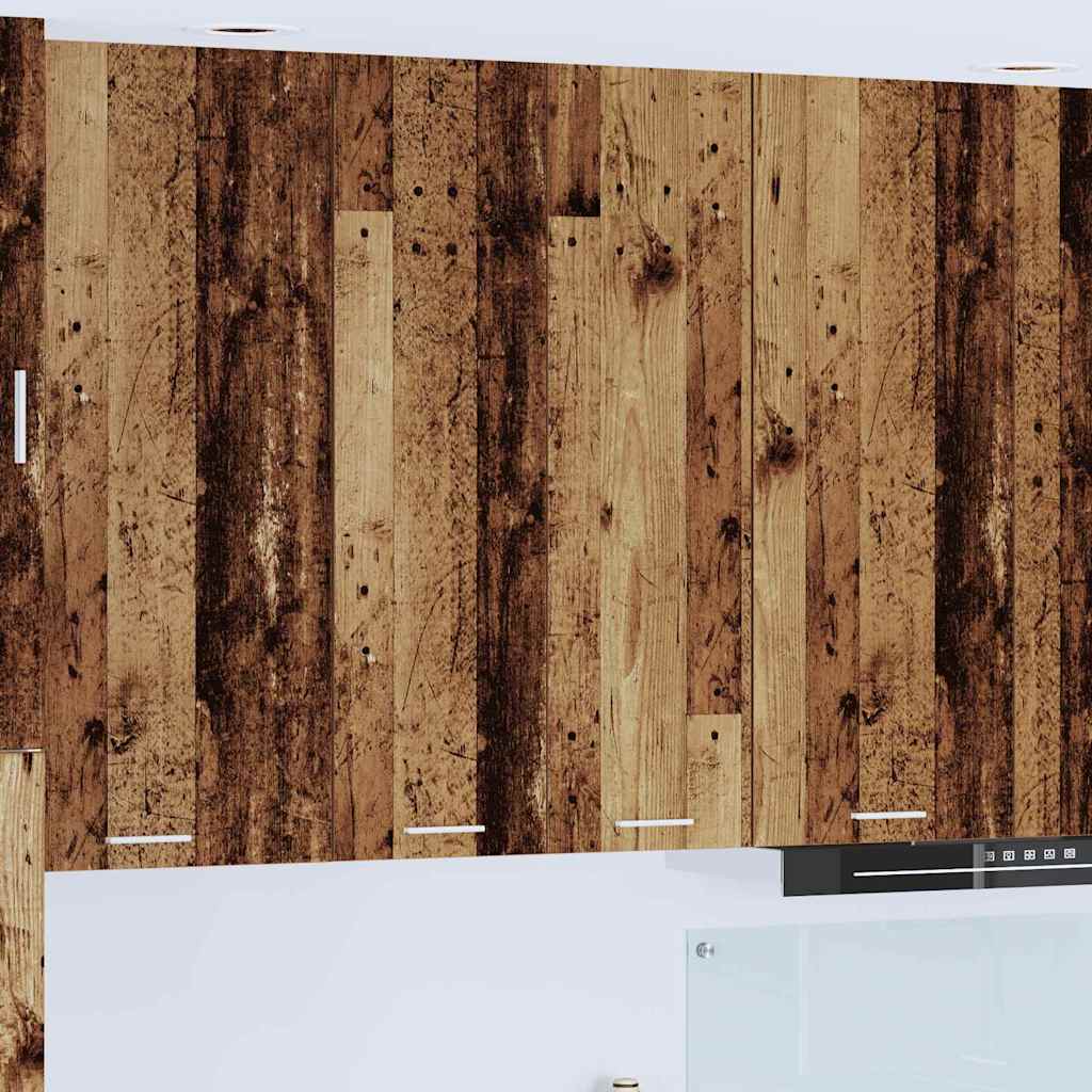 vidaXL Mueble colgante con puerta Riga Madera Vieja 60 x 31 x 100 cm