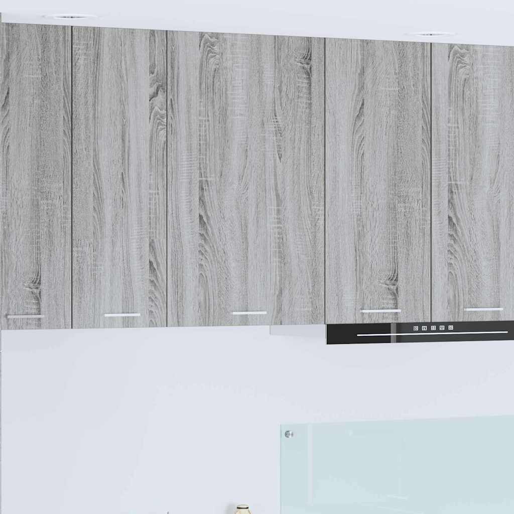 vidaXL Mueble colgante con puerta Riga Gris Sonoma y 50 x 31 x 80 cm