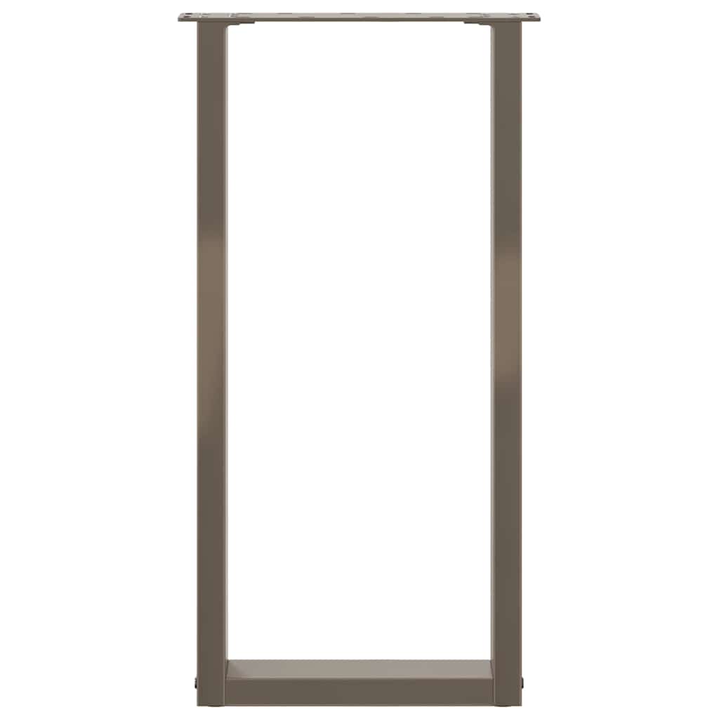 vidaXL Patas para consola en forma de U (2 unidades, acero natural, 28 x 72-73 cm) - Image 5