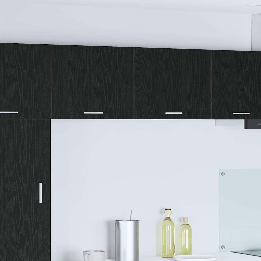vidaXL Mueble colgante Riga 2 pcs Roble Negro y 50 x 31 x 40 cm