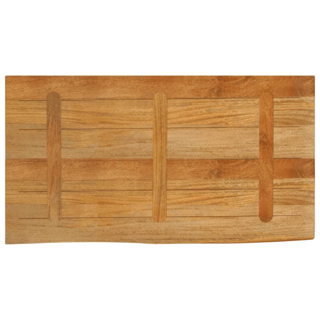 vidaXL Tablero de mesa borde natural madera maciza mango 120x60x2,5 cm - Image 5