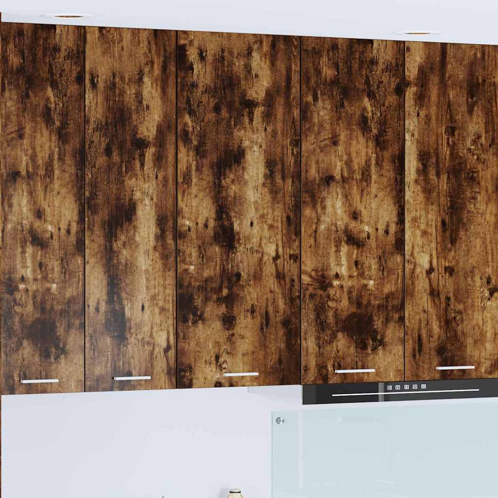 vidaXL Mueble colgante con puerta Riga Roble ahumado 40 x 31 x 100 cm