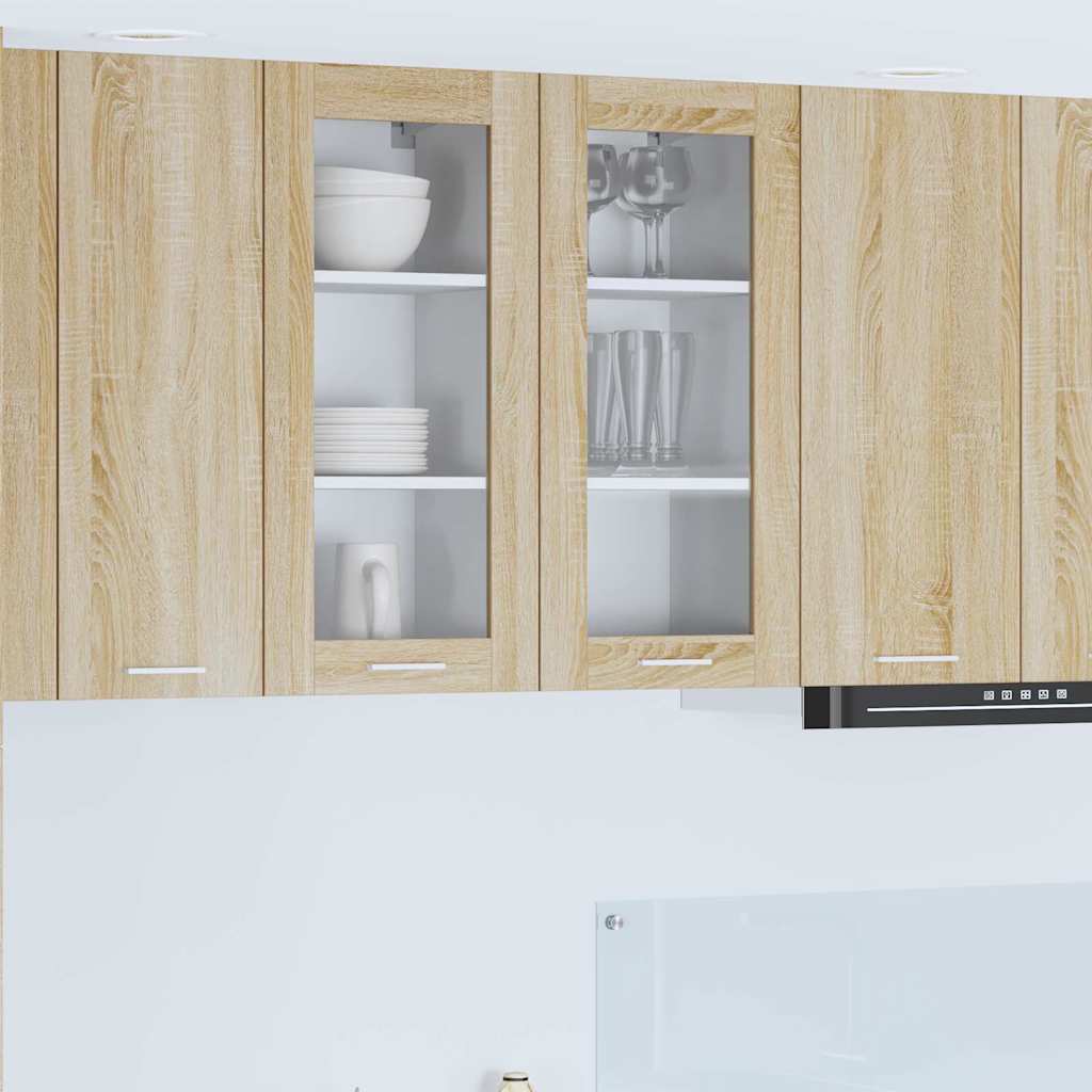 vidaXL Mueble colgante con puerta Riga Roble Sonoma 40 x 31 x 80 cm
