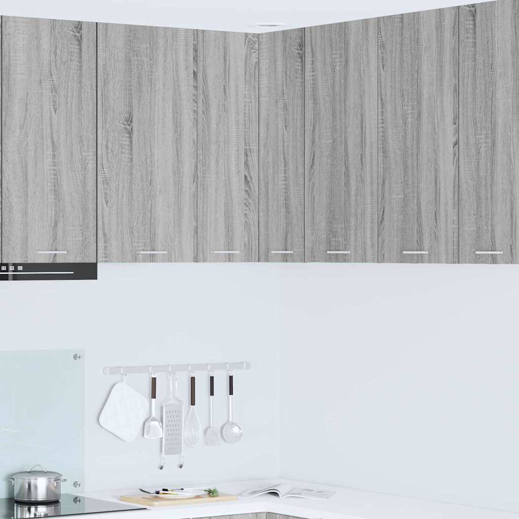 vidaXL Mueble colgante con estante Riga Gris Sonoma y 57 x 57 x 80 cm