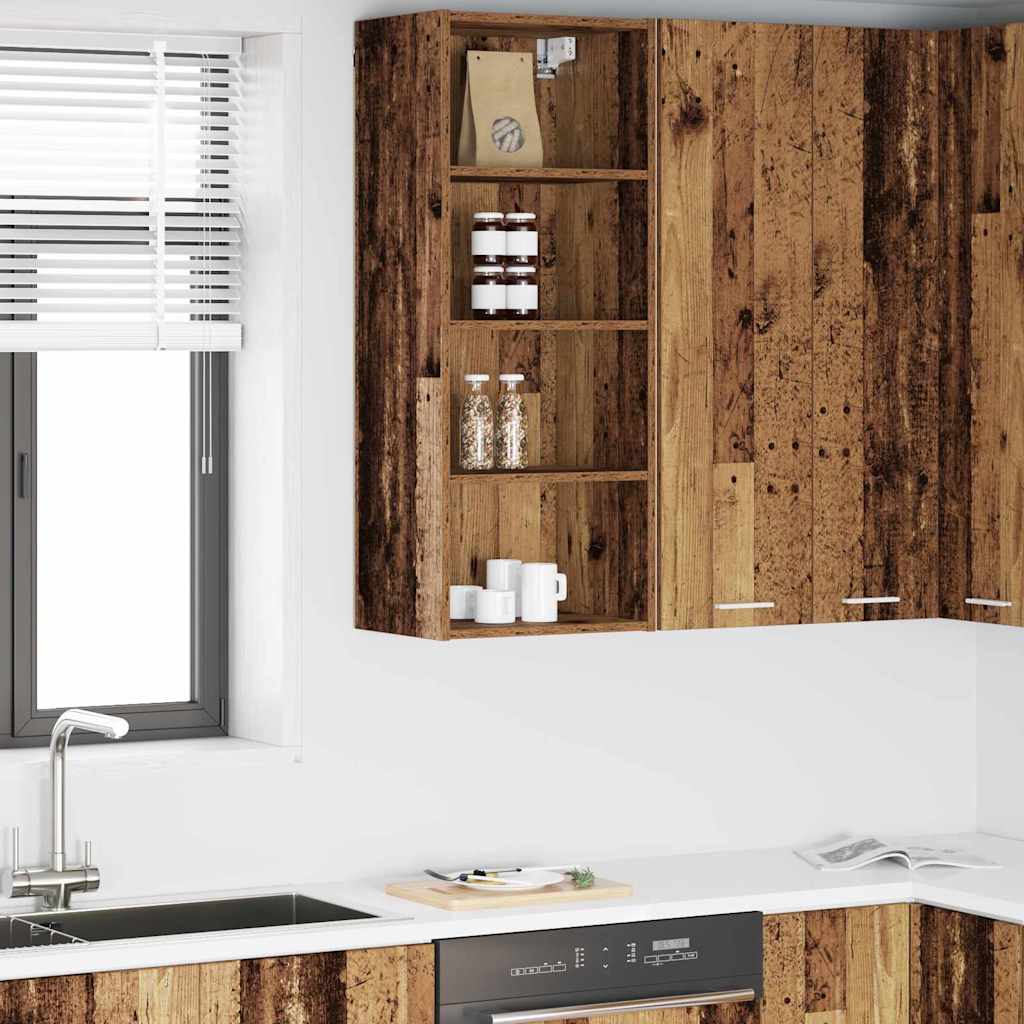 vidaXL Mueble colgante Riga Madera Vieja 40 x 29,5 x 100 cm