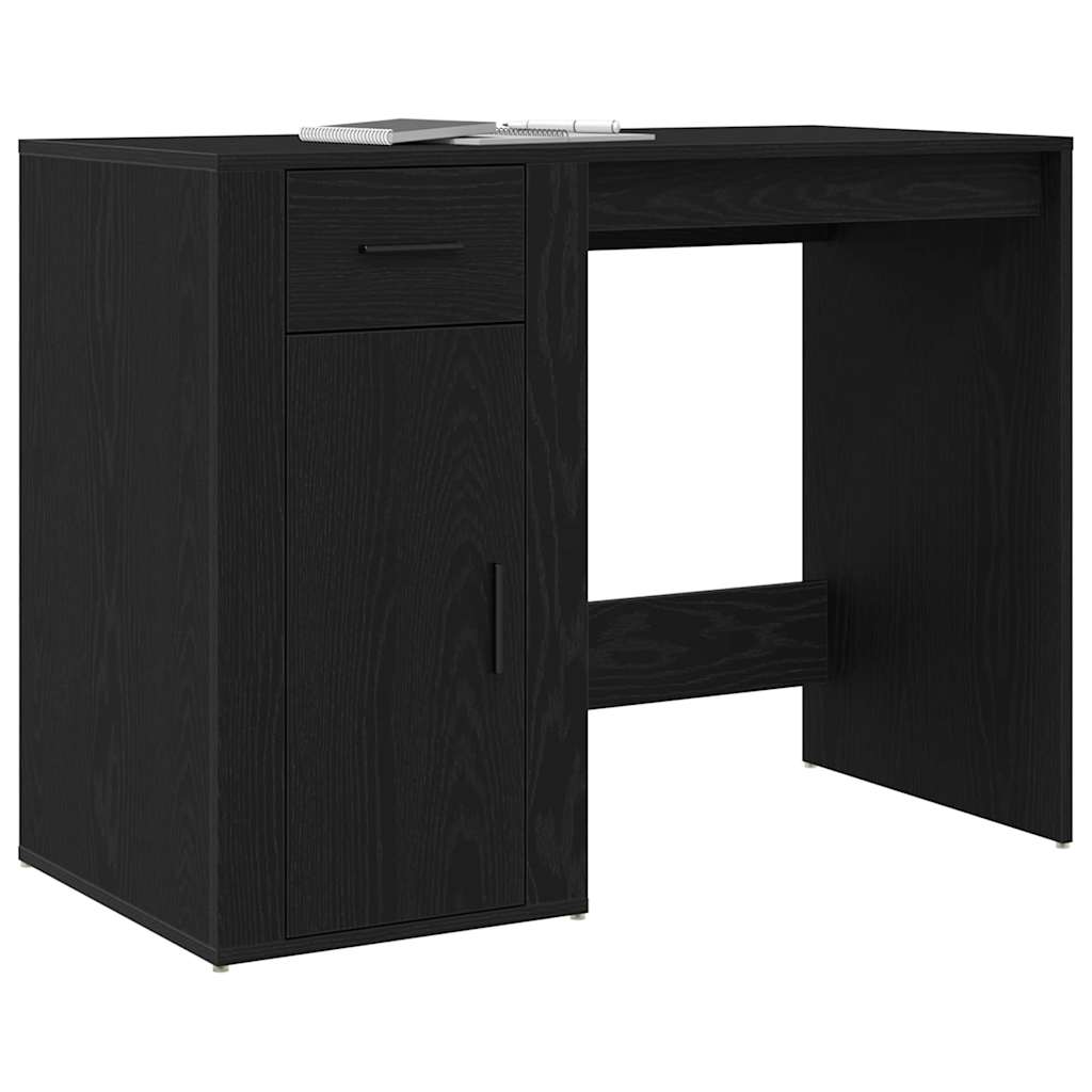 vidaXL Escritorio Roble Negro 100 x 49 x 74 cm Madera de ingeniería - Image 3