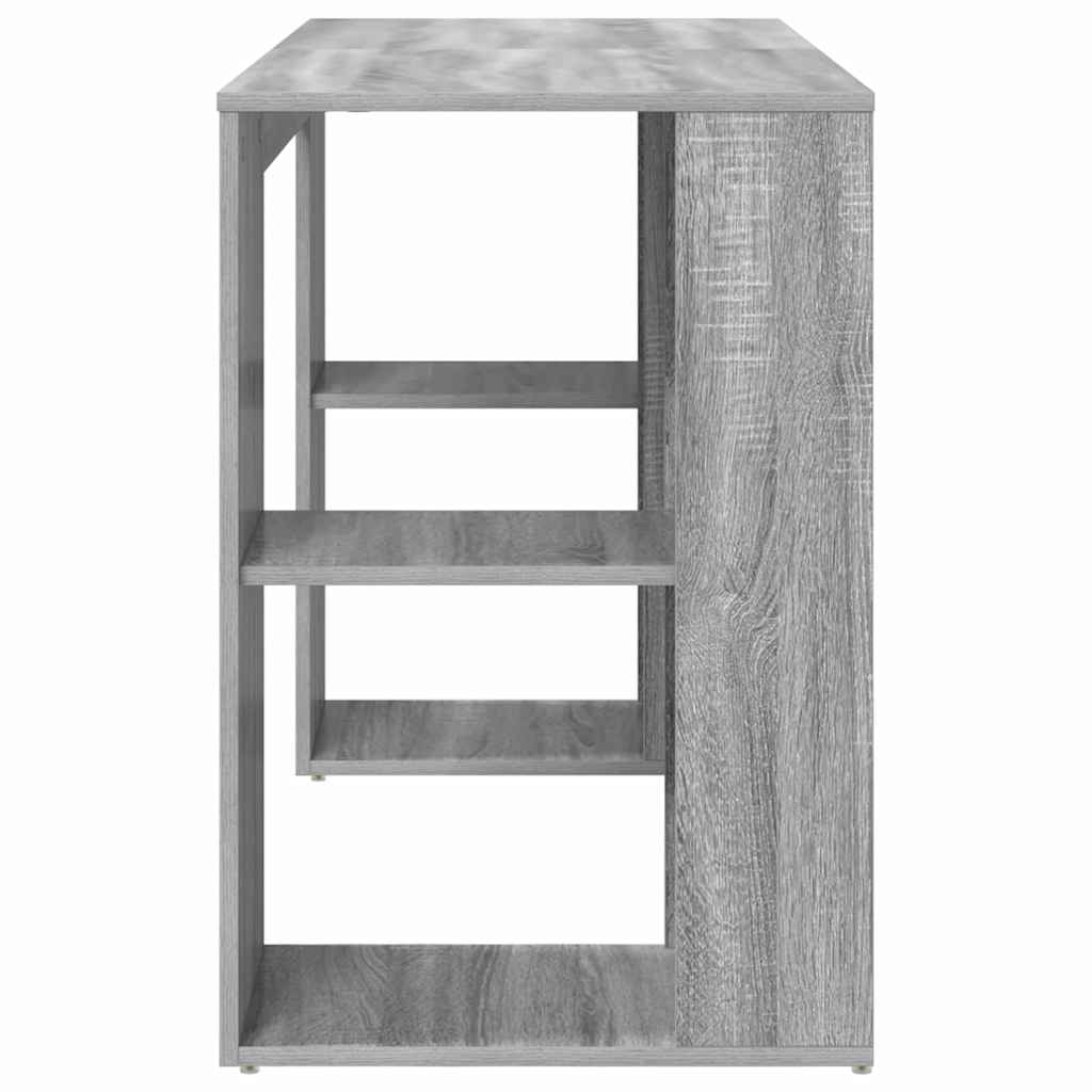 vidaXL Escritorio Gris Sonoma 130 x 50.5 x 75 cm Madera de ingeniería - Image 6