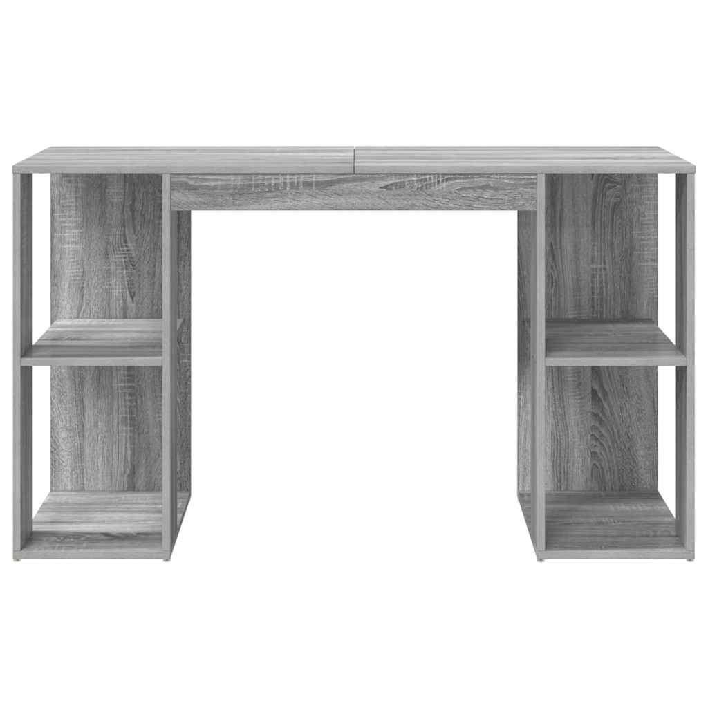 vidaXL Escritorio Gris Sonoma 130 x 50.5 x 75 cm Madera de ingeniería - Image 5