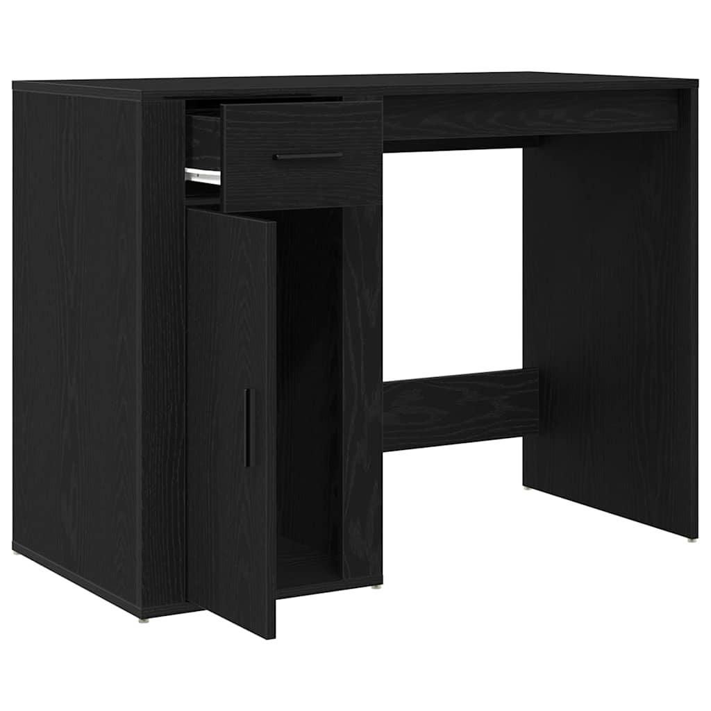 vidaXL Escritorio Roble Negro 100 x 49 x 74 cm Madera de ingeniería - Image 5