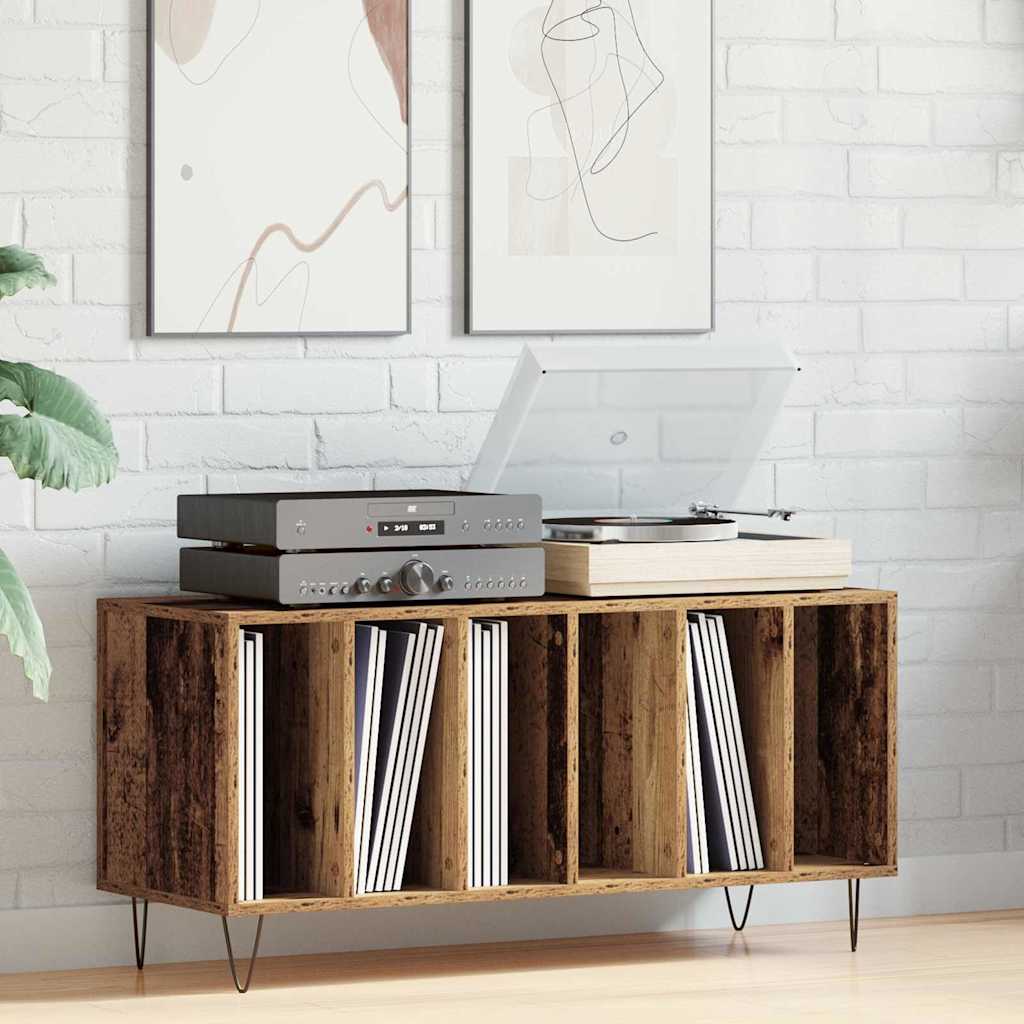 vidaXL Mueble para discos de vinilo Roble artisan 100 x 38 x 48 cm