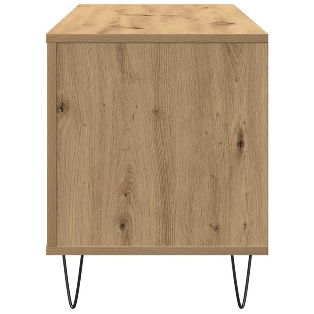 vidaXL Mueble para discos de vinilo Roble artisan 100 x 38 x 48 cm - Image 6