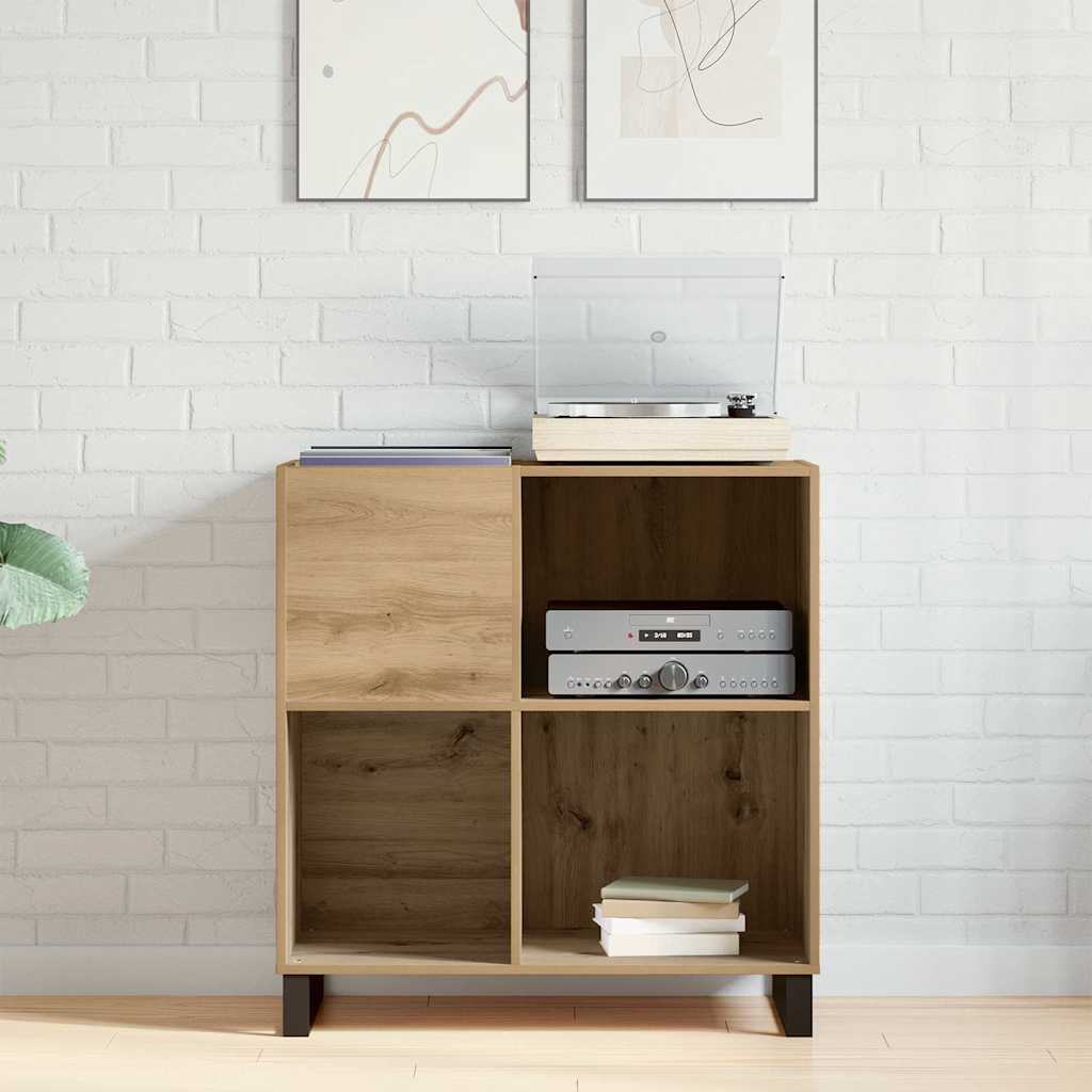 vidaXL Mueble para discos de vinilo Roble artisan 85 x 38 x 89 cm - Image 4