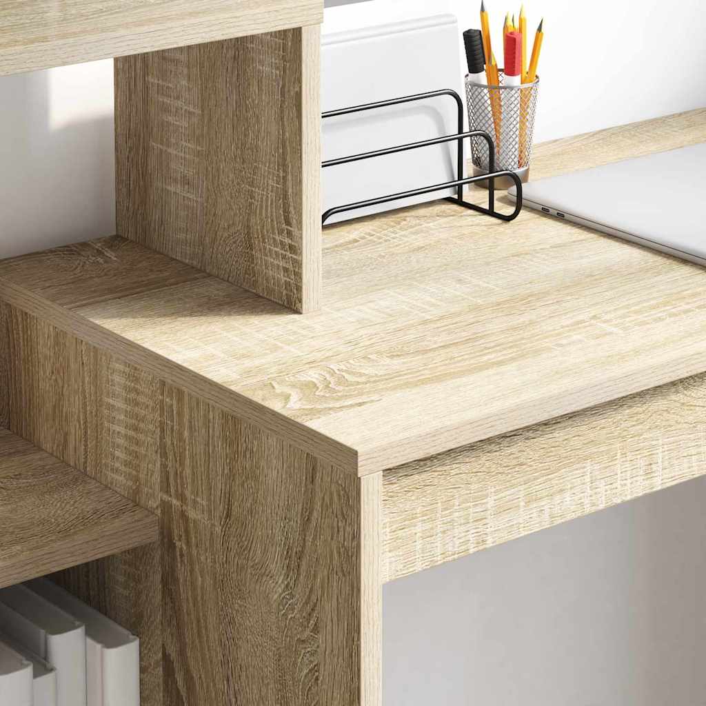 vidaXL Escritorio Roble Sonoma 100 x 40 x 90 cm Madera de ingeniería - Image 4