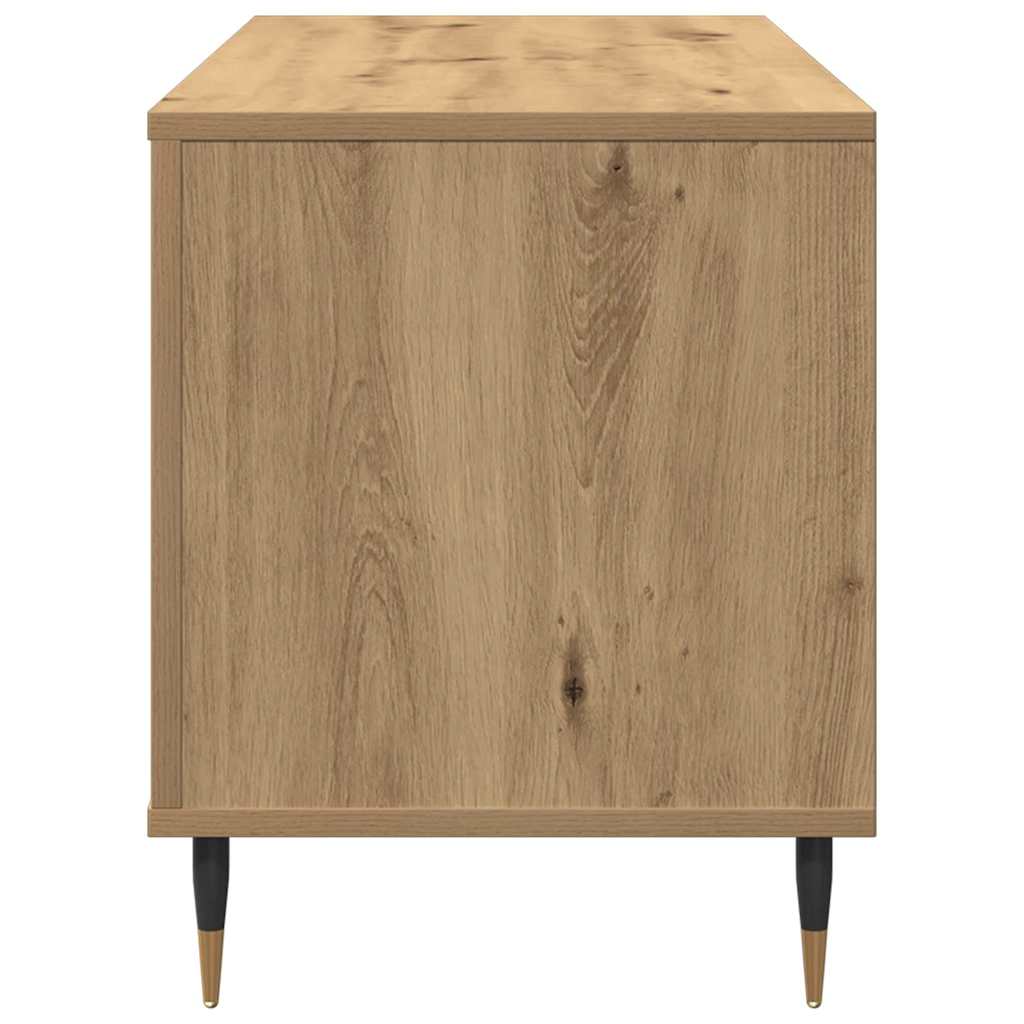 vidaXL Mueble para discos de vinilo Roble artisan 100 x 38 x 48 cm - Image 6