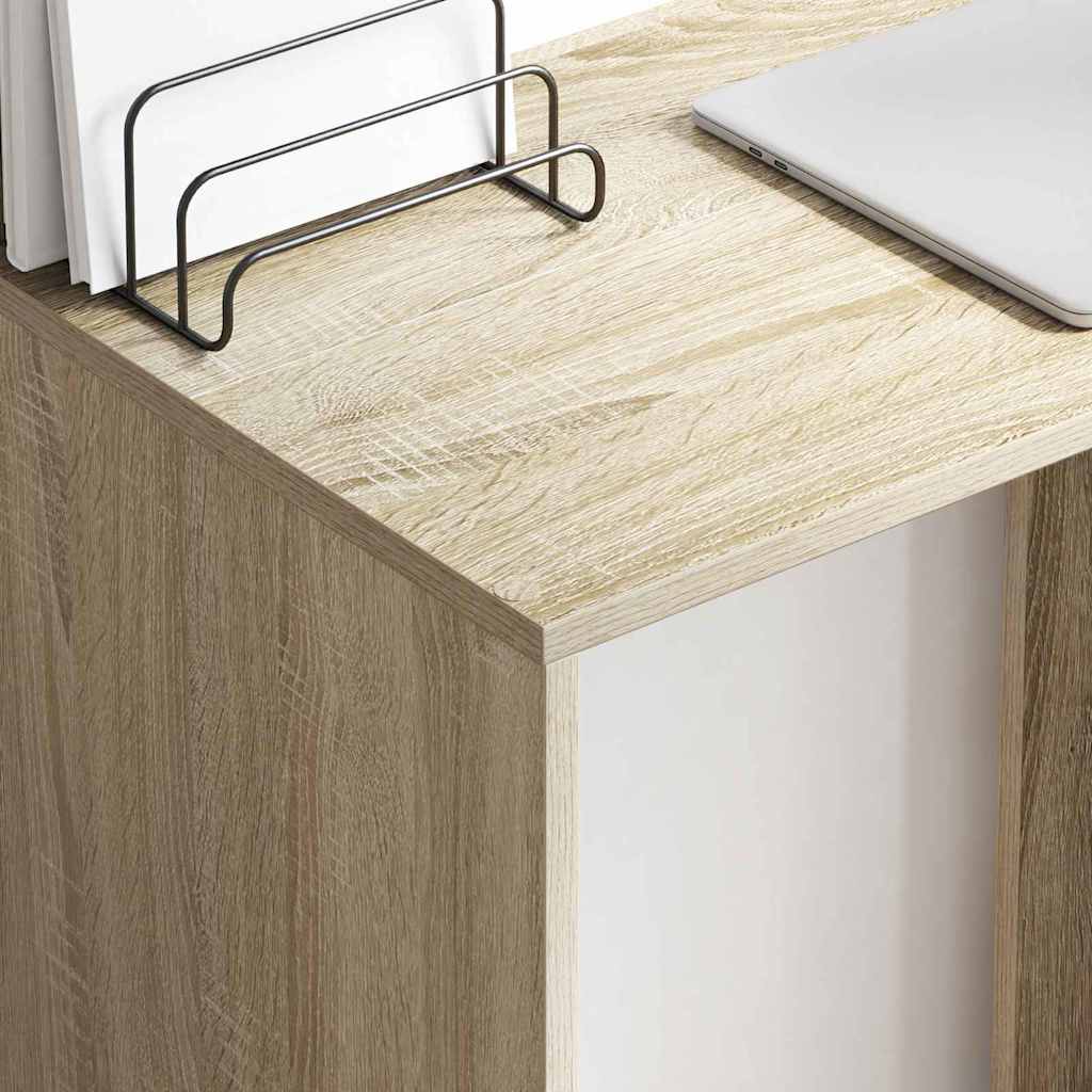 vidaXL Escritorio con estante Roble Sonoma 78,5 x 37 x 154,5 cm - Image 4