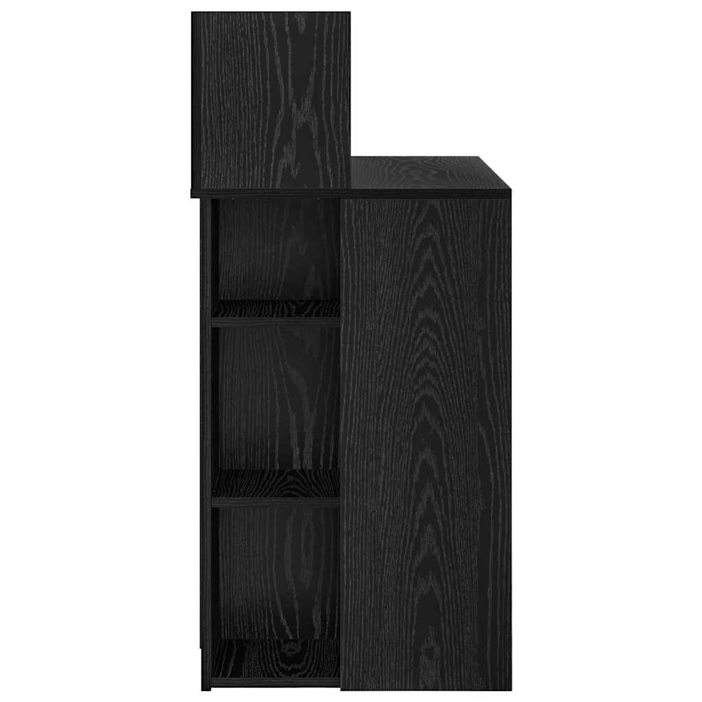 vidaXL Escritorio Roble Negro 90 x 48 x 101,5 cm Madera de ingeniería - Image 6