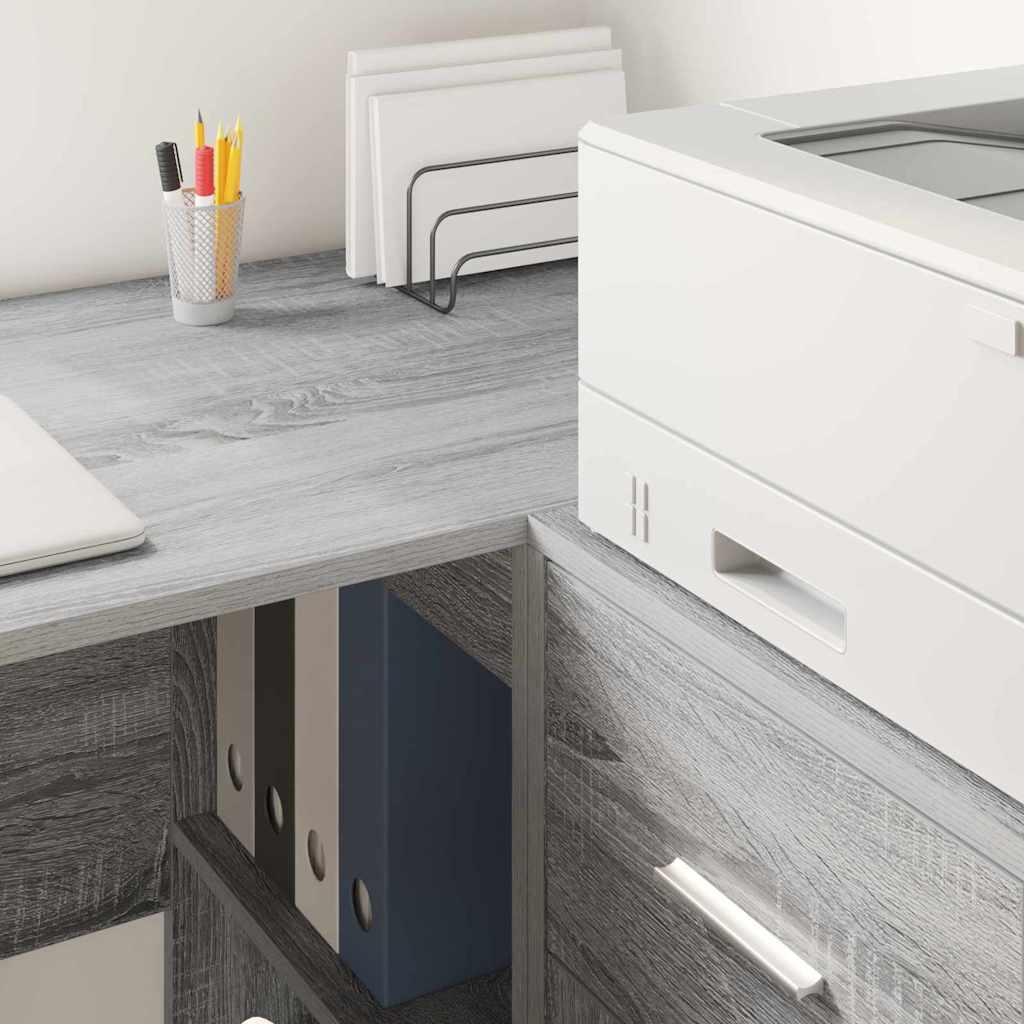 vidaXL Escritorio Gris Sonoma 102 x 50 x 75 cm Madera de ingeniería - Image 4