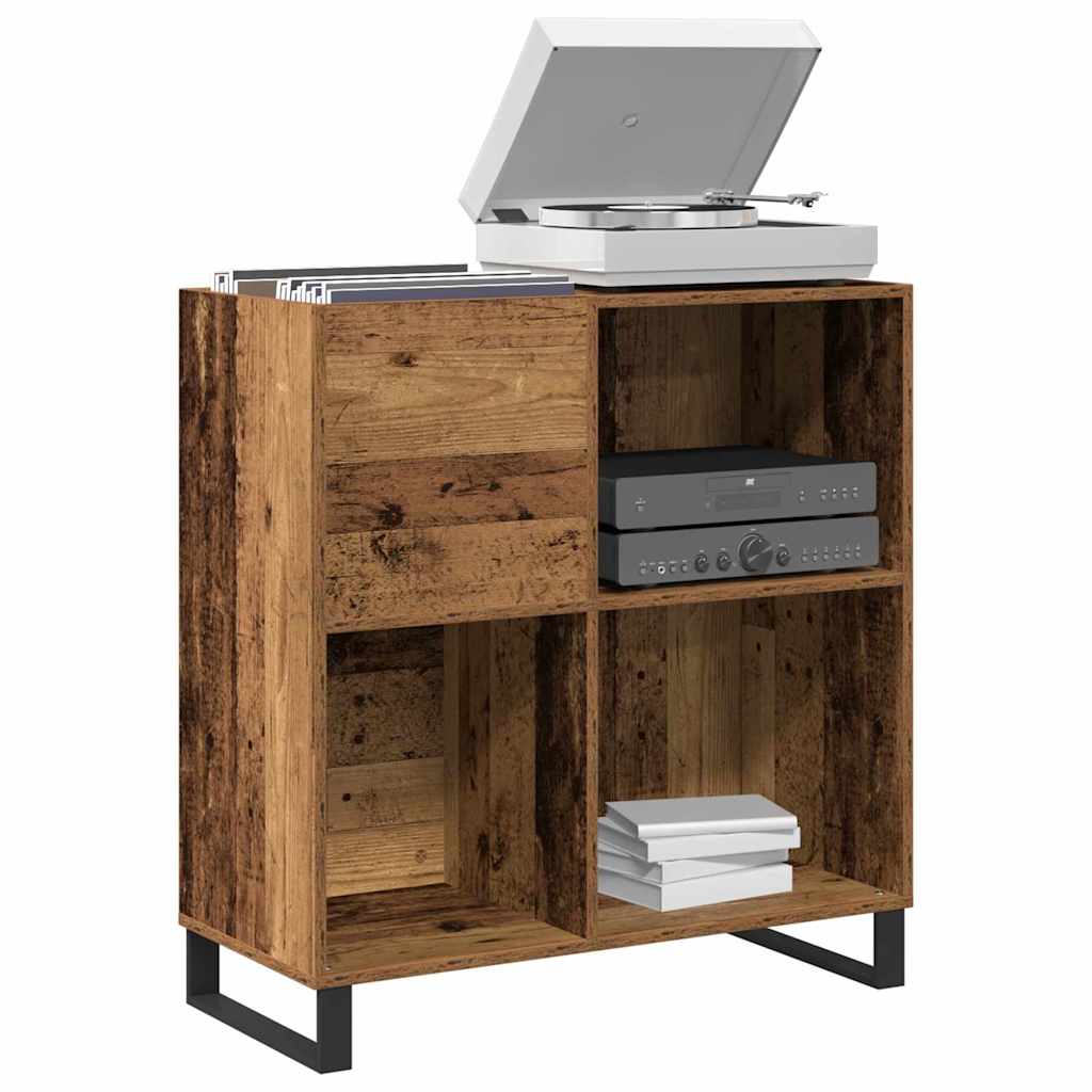vidaXL Mueble para discos de vinilo Madera vieja 85 x 38 x 89 cm - Image 3