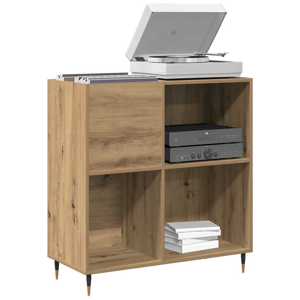 vidaXL Mueble para discos de vinilo Roble artisan 85 x 38 x 89 cm - Image 3