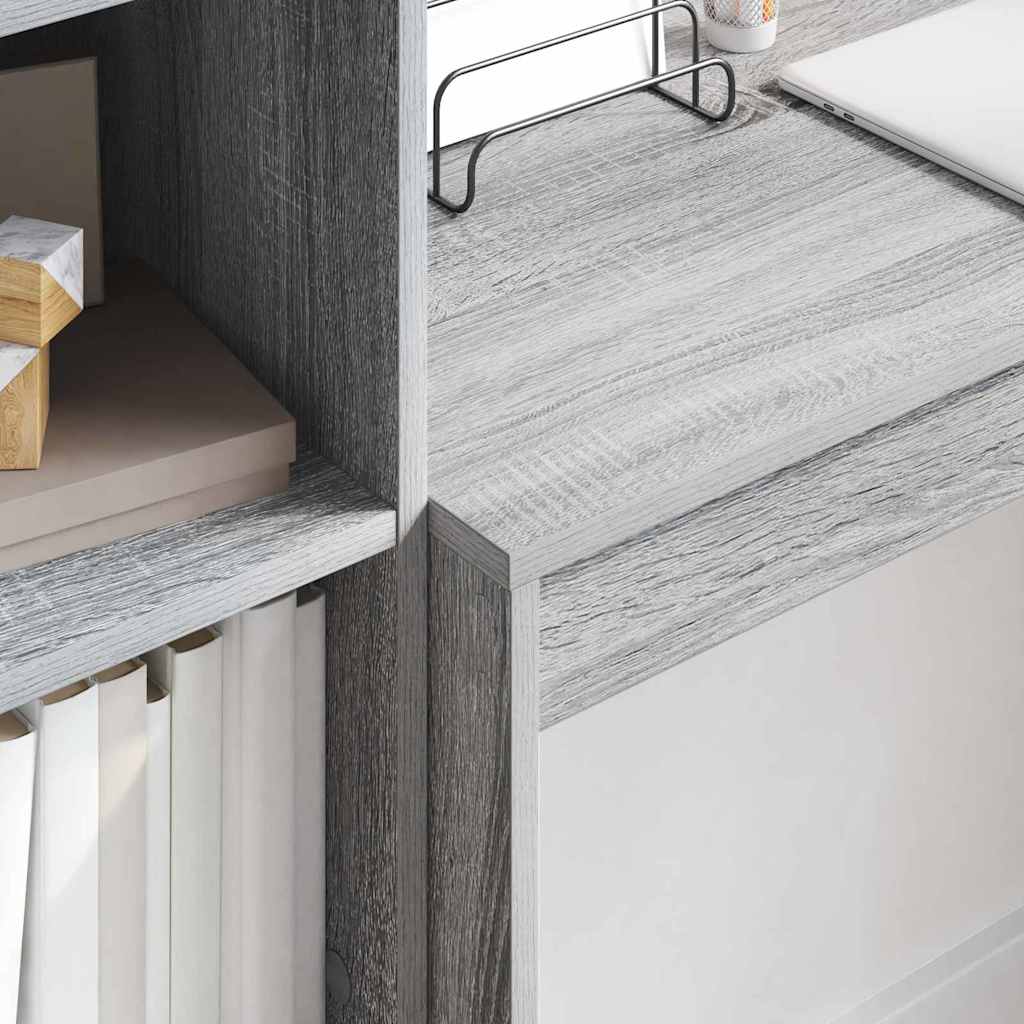 vidaXL Escritorio Gris Sonoma 100 x 40 x 76 cm - Image 4