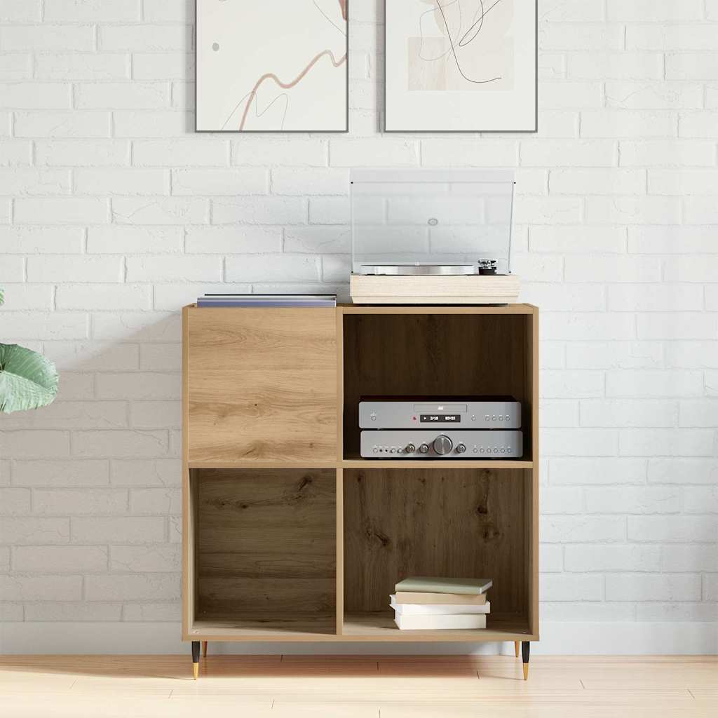 vidaXL Mueble para discos de vinilo Roble artisan 85 x 38 x 89 cm - Image 4