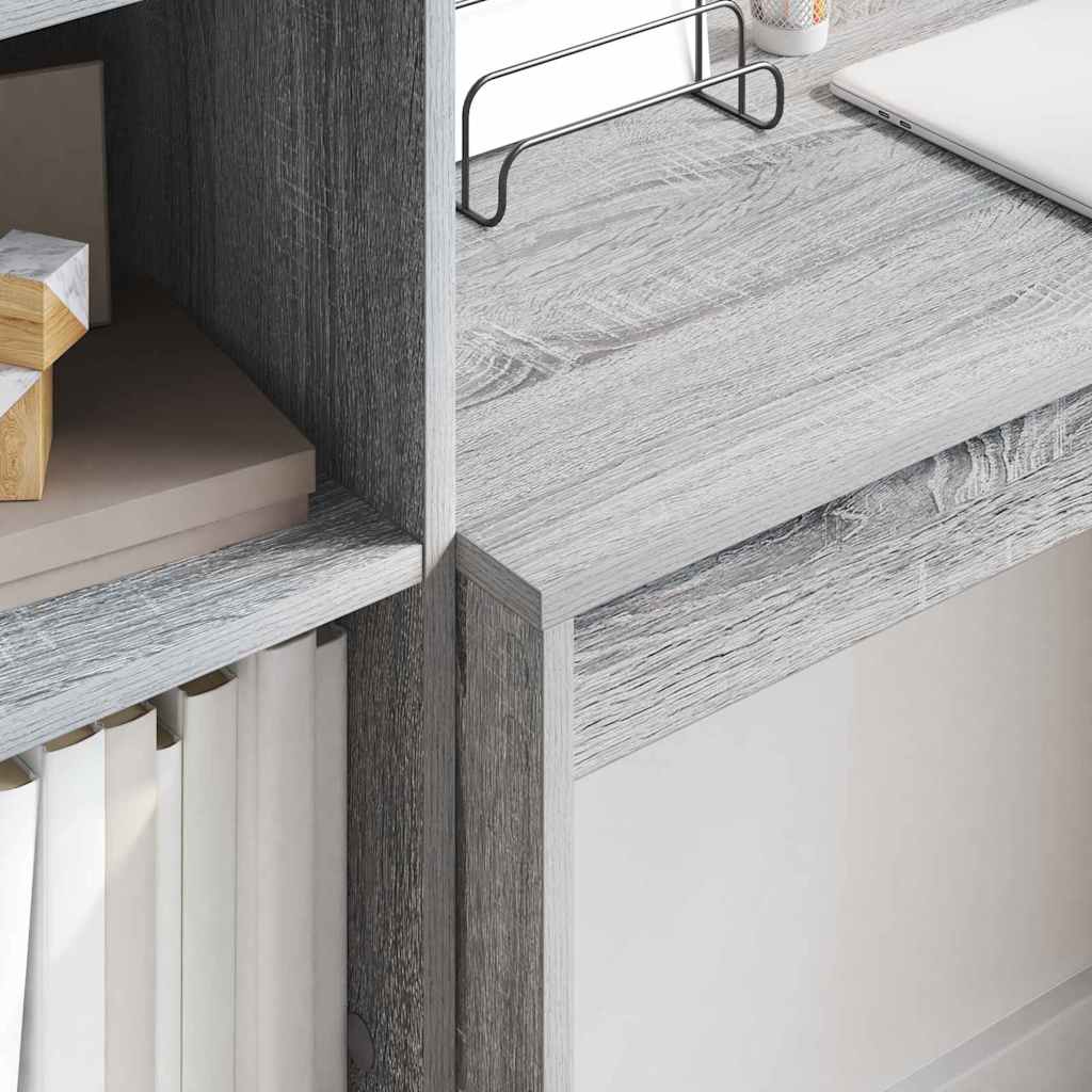 vidaXL Escritorio Gris Sonoma 90 x 40 x 76 cm - Image 4