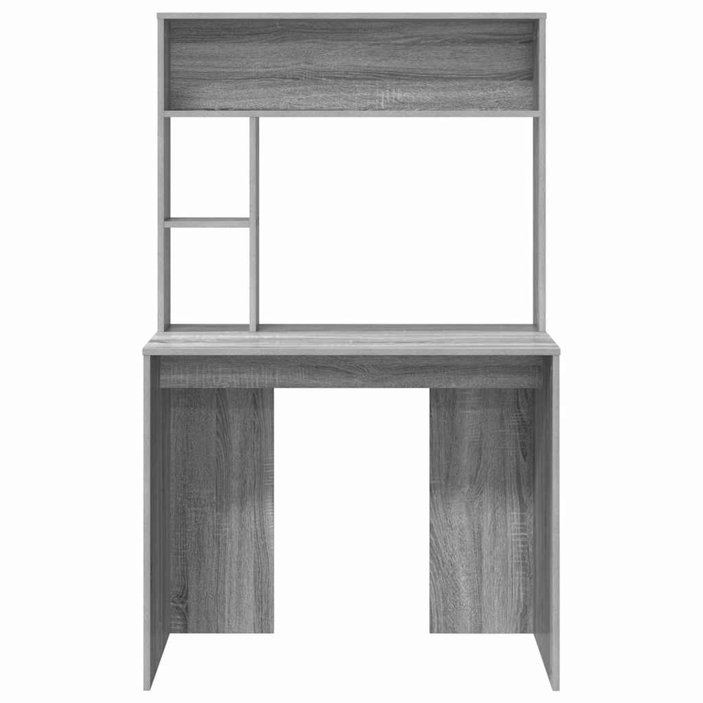 vidaXL Escritorio Gris Sonoma 91 x 50 x 149 cm Madera de ingeniería - Image 5