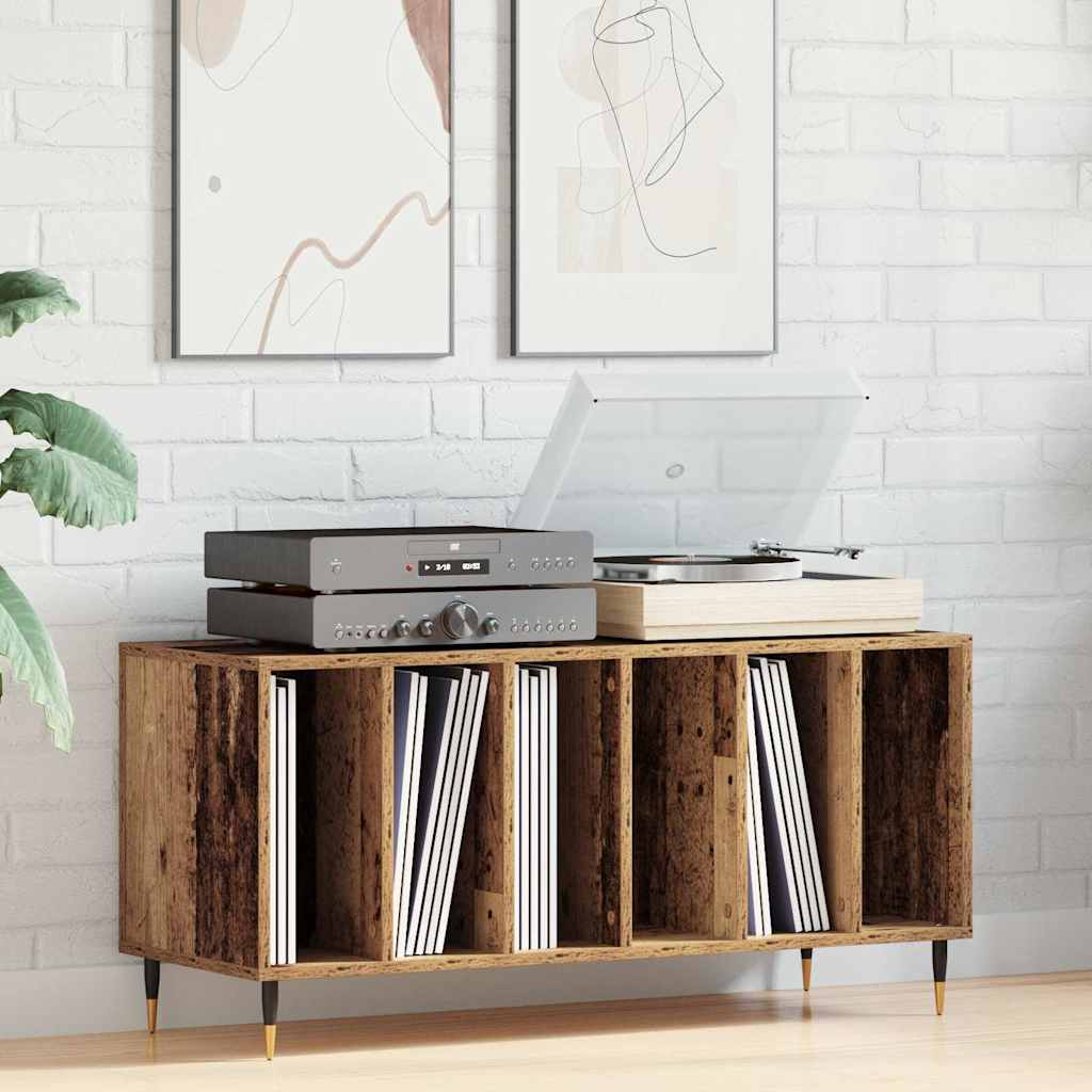 vidaXL Mueble para discos de vinilo Madera vieja 100 x 38 x 48 cm