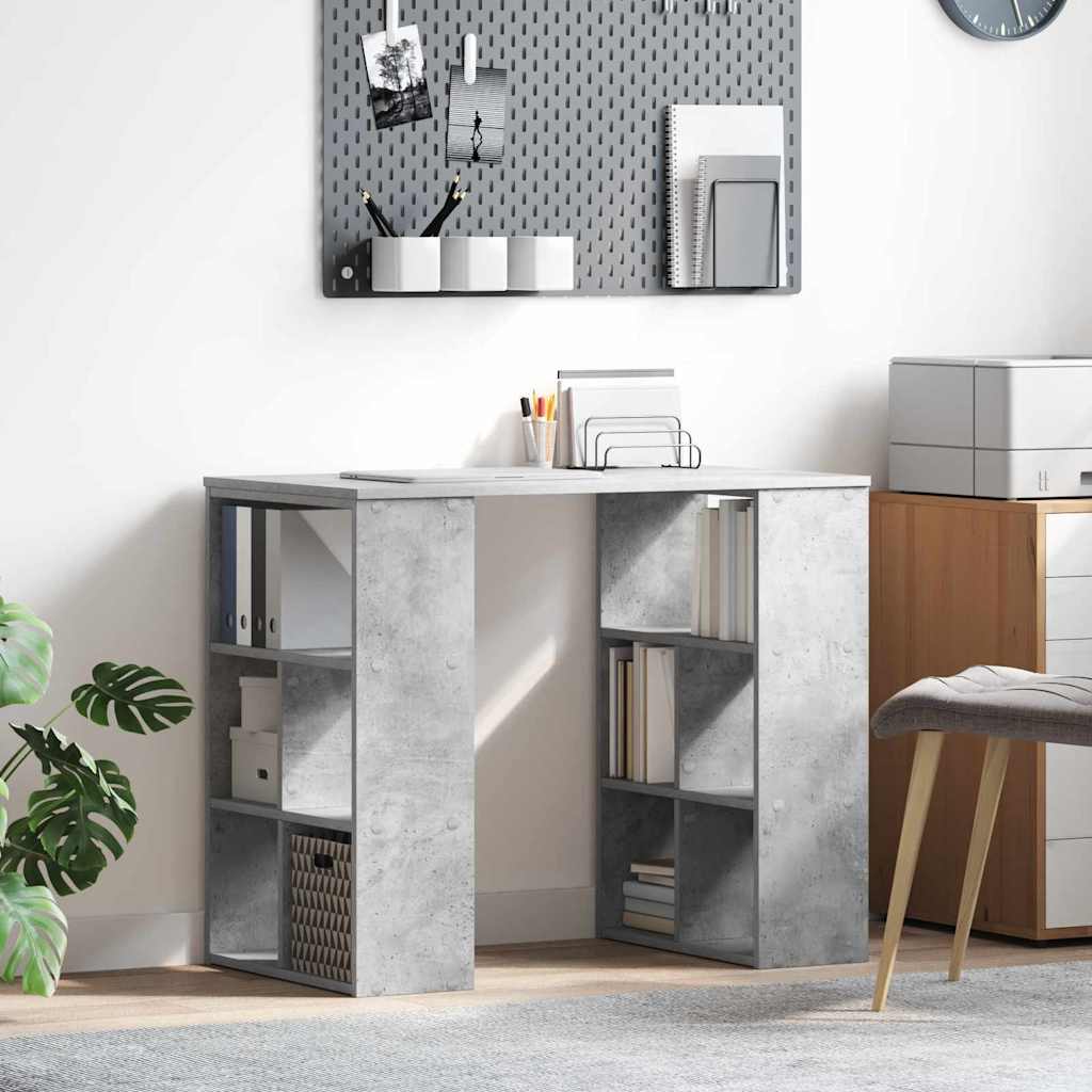 vidaXL Escritorio Gris Concreto 90 x 50 x 75 cm Madera de ingeniería