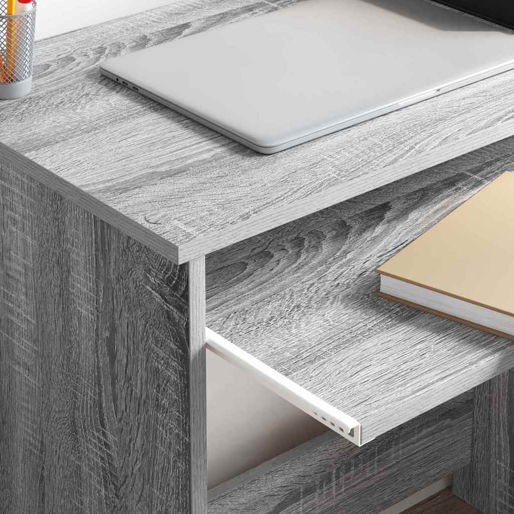 vidaXL Escritorio Gris Sonoma 106 x 41 x 88.5 cm Madera de ingeniería - Image 4