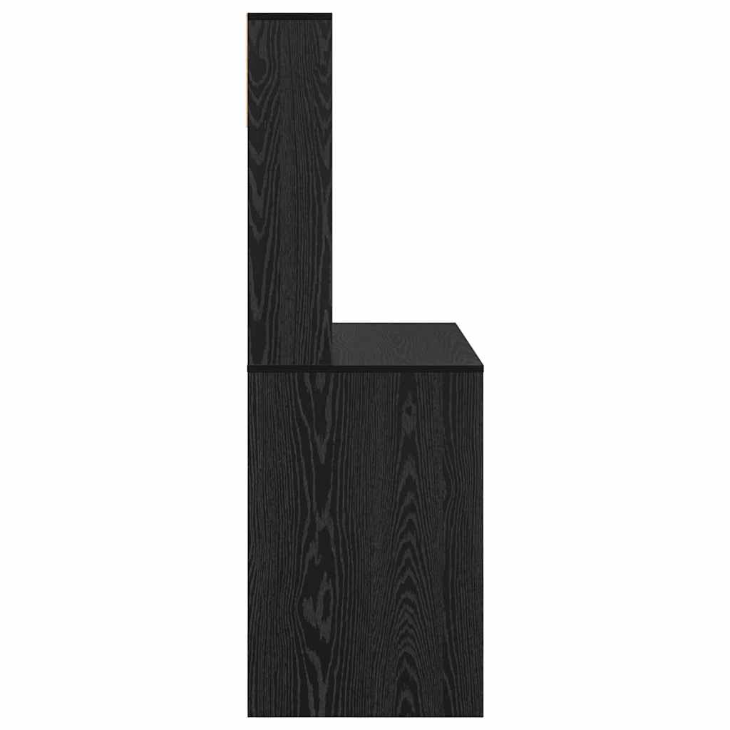 vidaXL Escritorio Roble Negro 91 x 50 x 149 cm Madera de ingeniería - Image 6