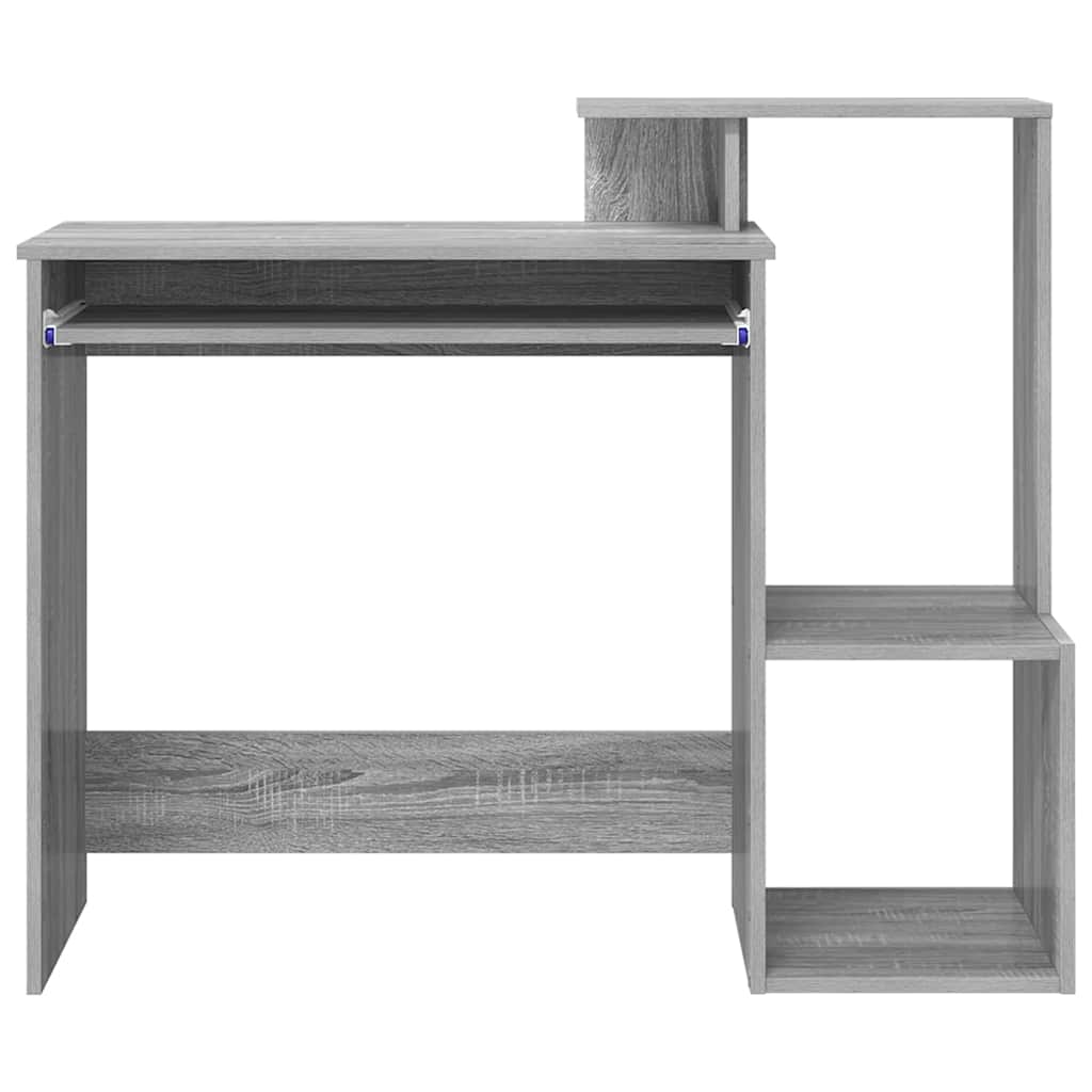 vidaXL Escritorio Gris Sonoma 106 x 41 x 88.5 cm Madera de ingeniería - Image 6