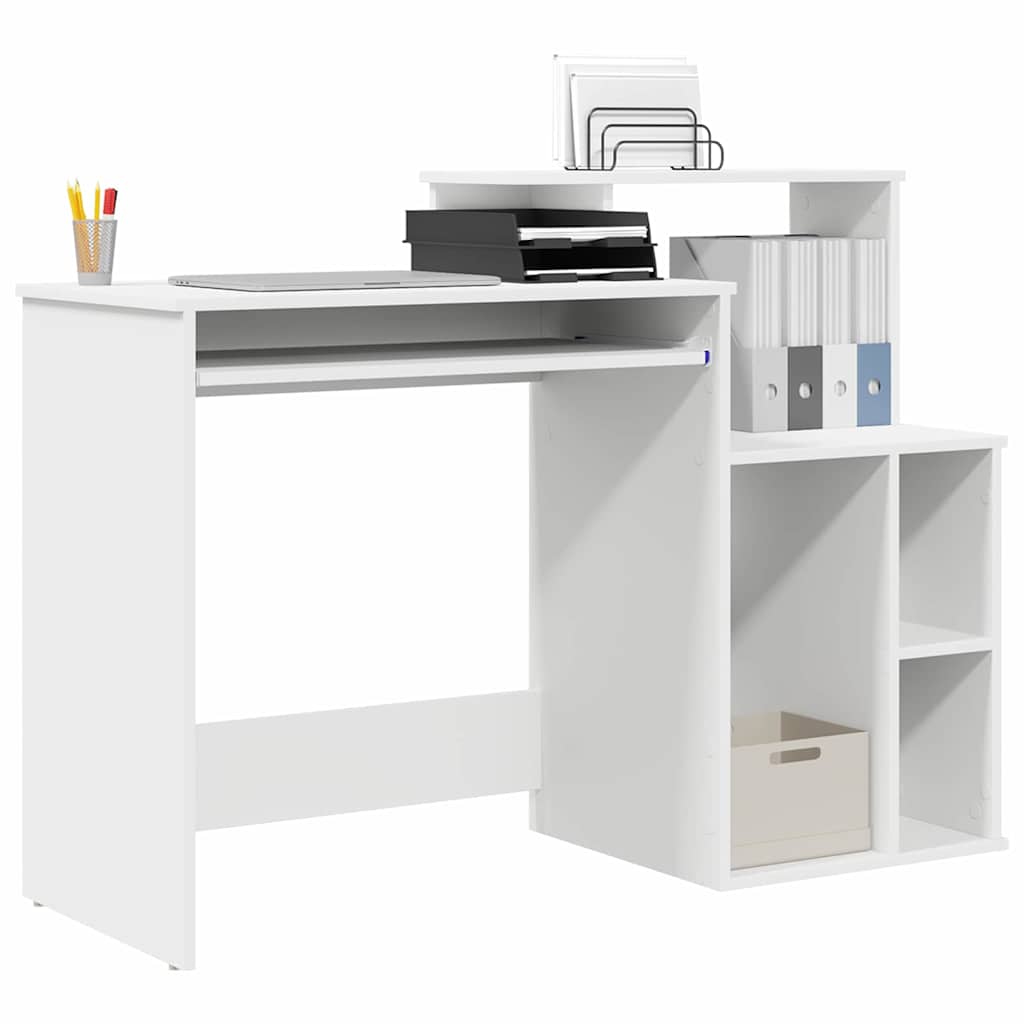 vidaXL Escritorio con cajón 120,5 x 44 x 88,5 cm Madera de ingeniería - Image 3