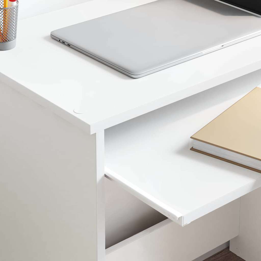 vidaXL Escritorio con cajón 120,5 x 44 x 88,5 cm Madera de ingeniería - Image 4