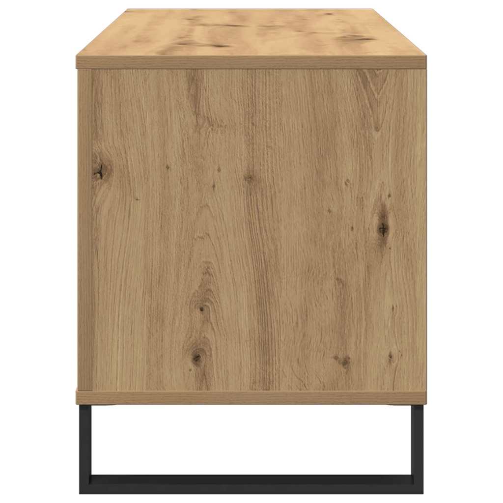 vidaXL Mueble para discos de vinilo Roble artisan 100 x 38 x 48 cm - Image 6