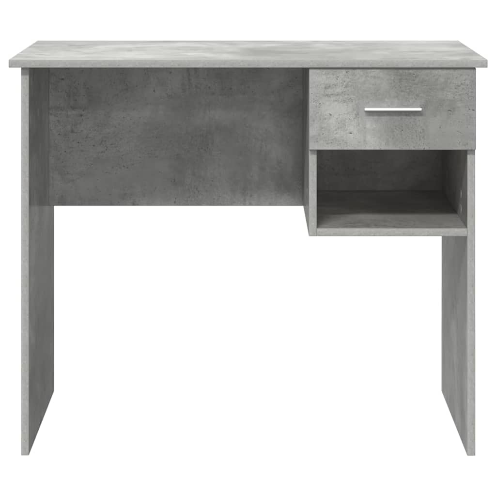 vidaXL Escritorio Gris Concreto 90 x 49 x 75 cm Madera de ingeniería - Image 6