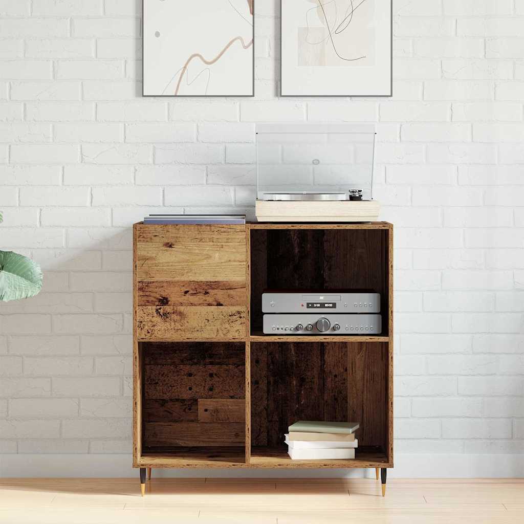 vidaXL Mueble para discos de vinilo Madera vieja 85 x 38 x 89 cm - Image 4