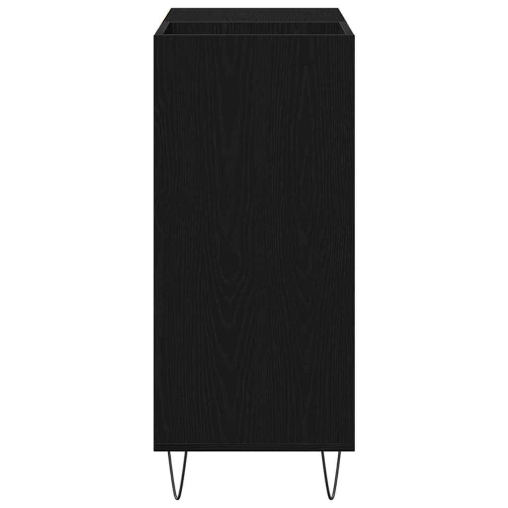vidaXL Mueble para discos de vinilo Roble Negro 85 x 38 x 89 cm - Image 6