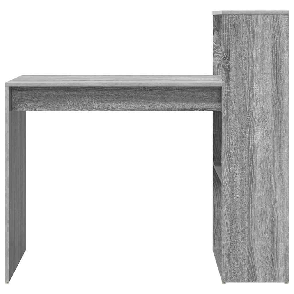 vidaXL Escritorio Gris Sonoma 108 x 55 x 103.5 cm Madera de ingeniería - Image 5