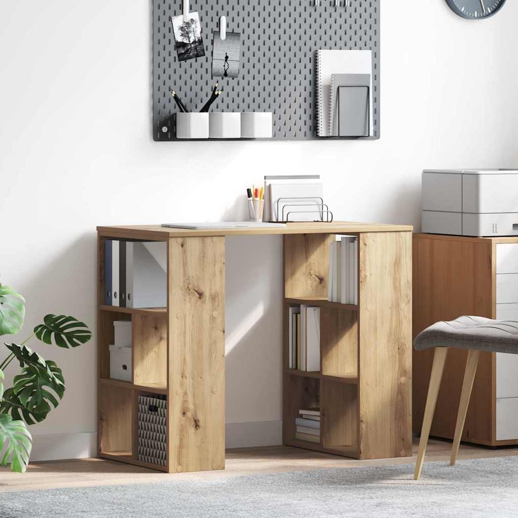 vidaXL Escritorio Roble artesanal 90 x 50 x 75 cm Madera de ingeniería