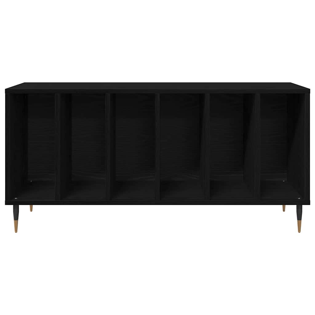 vidaXL Mueble para discos de vinilo Roble Negro 100 x 38 x 48 cm - Image 5